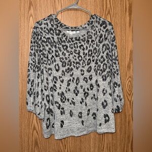Chicos Soft Leopard Print Top- Sz 3